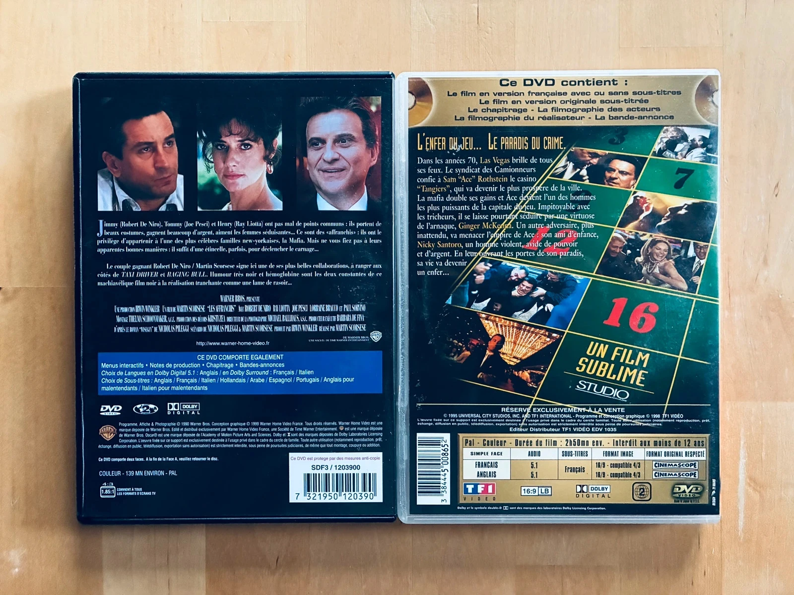 Lote 2 DVD Martin Scorsese: Os Infiltrados e Casino. – photo 3